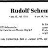 Schemmel Rudolf 1921-1996 Todesanzeige